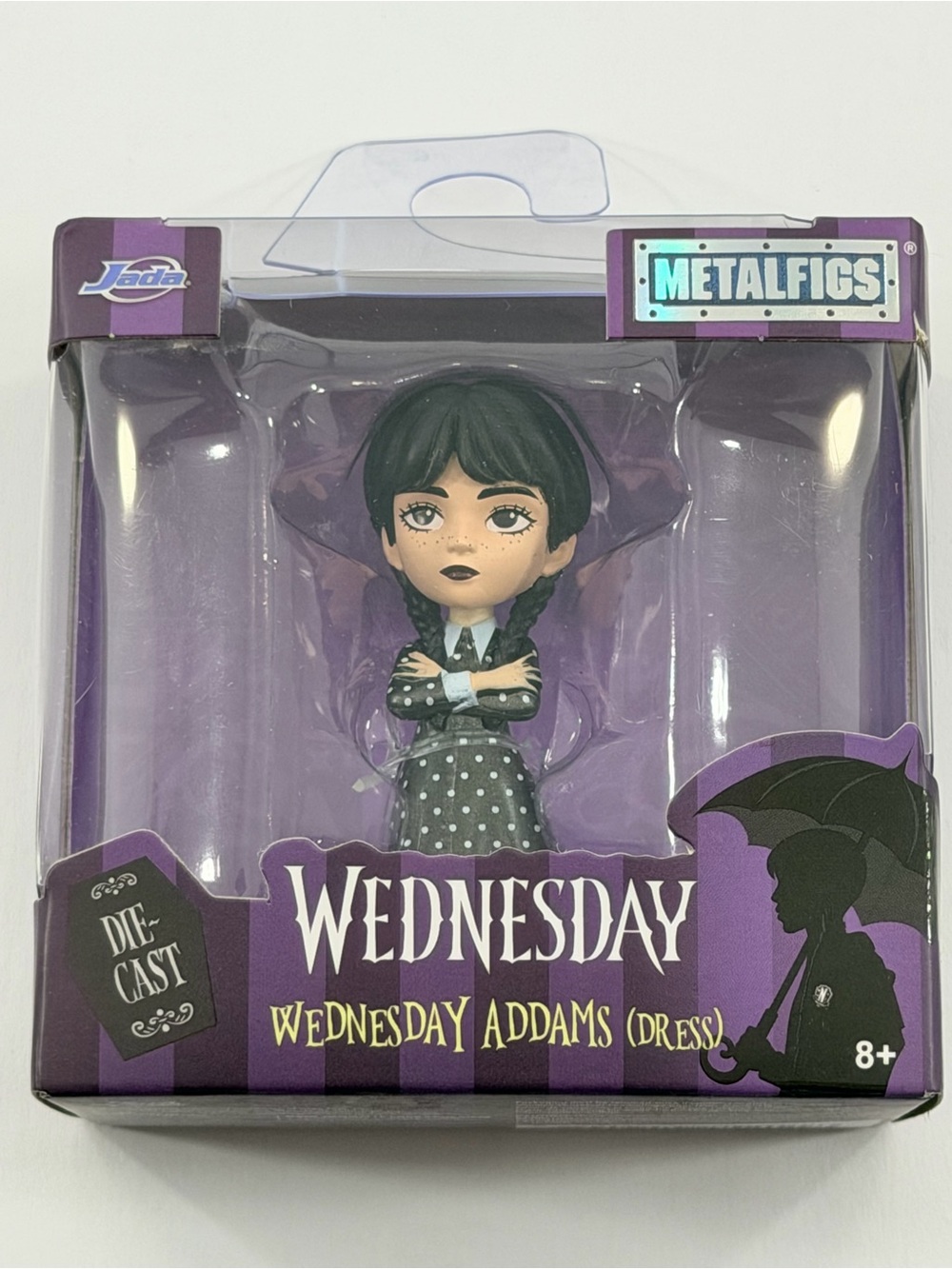 Wednesday Addams Jada Metalfigs Die-Cast Metal Figure Polka Dot Dress 85211 NIB